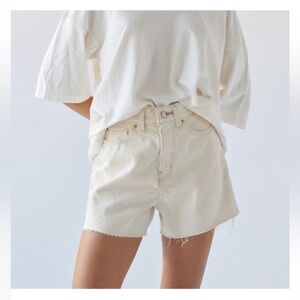 Urban Outfitters BDG A-Line Cutoff Denim Shorts in Ivory